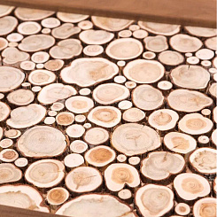  Панно можжевеловое в раме из термолипы